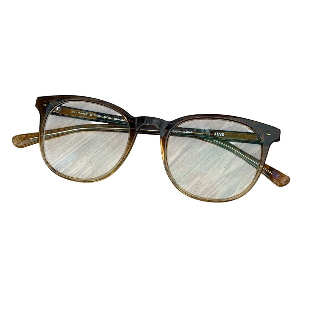 JINS Eyewear LCF-175-U150C Airframe Eyeglasses Brown